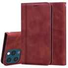 For iPhone 13 Pro Max Frosted Business Magnetic Horizontal Flip PU Leather Case with Holder & Card Slot & Lanyard (Brown) - 1