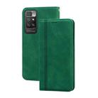 For Xiaomi Redmi 10 Frosted Business Magnetic Horizontal Flip PU Leather Case with Holder & Card Slot & Lanyard(Green) - 1