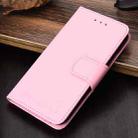 For iPhone X / XS Crystal Texture Horizontal Flip Leather Case with Holder & Card Slots & Wallet(Pink) - 1