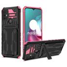 For Motorola Moto G30 Kickstand Armor Card Wallet Phone Case(Pink) - 1