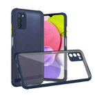 For Samsung Galaxy A03s 164mm Michelin Tires Texture Acrylic + TPU Shockproof Protective Case(Dark Blue) - 1