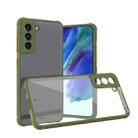 For Samsung Galaxy S21 FE 5G Michelin Tires Texture Acrylic + TPU Shockproof Protective Case(Army Green) - 1