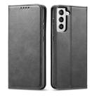 For Samsung Galaxy S21 5G Calf Texture Magnetic Horizontal Flip Leather Case with Holder & Card Slots & Wallet(Black) - 1