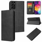 For Samsung Galaxy S21 Ultra 5G Calf Texture Magnetic Horizontal Flip Leather Case with Holder & Card Slots & Wallet(Black) - 1