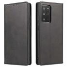 For Samsung Galaxy Note20 Ultra Calf Texture Magnetic Horizontal Flip Leather Case with Holder & Card Slots & Wallet(Black) - 1