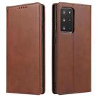 For Samsung Galaxy Note20 Ultra Calf Texture Magnetic Horizontal Flip Leather Case with Holder & Card Slots & Wallet(Brown) - 1