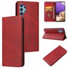 For Samsung Galaxy A32 5G Calf Texture Magnetic Horizontal Flip Leather Case with Holder & Card Slots & Wallet(Red) - 1