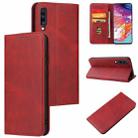 For Samsung Galaxy A70 Calf Texture Magnetic Horizontal Flip Leather Case with Holder & Card Slots & Wallet(Red) - 1