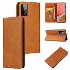 For Samsung Galaxy A72 5G / 4G Calf Texture Magnetic Horizontal Flip Leather Case with Holder & Card Slots & Wallet(Khaki) - 1