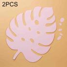 2 PCS Monstera Leaves 23x17cm Creative Leaves Paper Cutting Shooting Props Papercut Jewelry Cosmetics Background Photo Photography Props(Pink) - 1
