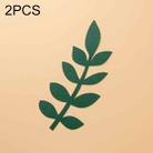 2 PCS Leaves 16x7cm Creative Leaves Paper Cutting Shooting Props Papercut Jewelry Cosmetics Background Photo Photography Props(Deep Green) - 1