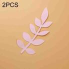 2 PCS Leaves 16x7cm Creative Leaves Paper Cutting Shooting Props Papercut Jewelry Cosmetics Background Photo Photography Props(Pink) - 1