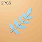 2 PCS Leaves 16x7cm Creative Leaves Paper Cutting Shooting Props Papercut Jewelry Cosmetics Background Photo Photography Props(Light Blue) - 1