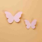 2 PCS Creative Butterfly Paper Cutting Shooting Props Papercut Jewelry Cosmetics Background Photo Photography Props(Pink) - 1