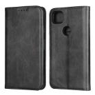 For Google Pixel 4a 4G Calf Texture Magnetic Horizontal Flip Leather Case with Holder & Card Slots & Wallet(Black) - 1