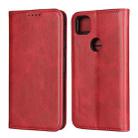 For Google Pixel 4a 4G Calf Texture Magnetic Horizontal Flip Leather Case with Holder & Card Slots & Wallet(Red) - 1