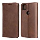 For Google Pixel 4a 4G Calf Texture Magnetic Horizontal Flip Leather Case with Holder & Card Slots & Wallet(Brown) - 1