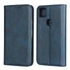 For Google Pixel 4a 4G Calf Texture Magnetic Horizontal Flip Leather Case with Holder & Card Slots & Wallet(Blue) - 1