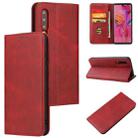 For Huawei P30 Calf Texture Magnetic Horizontal Flip Leather Case with Holder & Card Slots & Wallet(Red) - 1