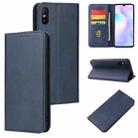 For Xiaomi Redmi 9A Calf Texture Magnetic Horizontal Flip Leather Case with Holder & Card Slots & Wallet(Blue) - 1