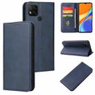 For Xiaomi Redmi 9C Calf Texture Magnetic Horizontal Flip Leather Case with Holder & Card Slots & Wallet(Blue) - 1