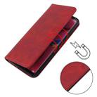 For Xiaomi Redmi K40 Calf Texture Magnetic Horizontal Flip Leather Case with Holder & Card Slots & Wallet(Red) - 3
