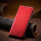 For Xiaomi Redmi K40 Calf Texture Magnetic Horizontal Flip Leather Case with Holder & Card Slots & Wallet(Red) - 7