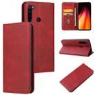 For Xiaomi Redmi Note 8 Calf Texture Magnetic Horizontal Flip Leather Case with Holder & Card Slots & Wallet(Red) - 1