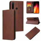 For Xiaomi Redmi Note 8 Calf Texture Magnetic Horizontal Flip Leather Case with Holder & Card Slots & Wallet(Brown) - 1