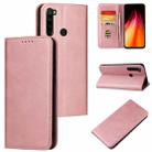 For Xiaomi Redmi Note 8 Calf Texture Magnetic Horizontal Flip Leather Case with Holder & Card Slots & Wallet(Rose Gold) - 1