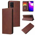 For Xiaomi Mi 10 Lite Calf Texture Magnetic Horizontal Flip Leather Case with Holder & Card Slots & Wallet(Brown) - 1