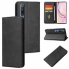 For Xiaomi Mi 10 Pro Calf Texture Magnetic Horizontal Flip Leather Case with Holder & Card Slots & Wallet(Black) - 1