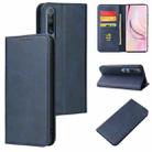 For Xiaomi Mi 10 Pro Calf Texture Magnetic Horizontal Flip Leather Case with Holder & Card Slots & Wallet(Blue) - 1