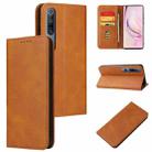 For Xiaomi Mi 10 Pro Calf Texture Magnetic Horizontal Flip Leather Case with Holder & Card Slots & Wallet(Khaki) - 1