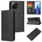 For Xiaomi Mi 11 Calf Texture Magnetic Horizontal Flip Leather Case with Holder & Card Slots & Wallet(Black) - 1