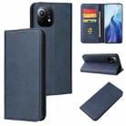 For Xiaomi Mi 11 Calf Texture Magnetic Horizontal Flip Leather Case with Holder & Card Slots & Wallet(Blue) - 1