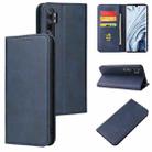 For Xiaomi Mi Note 10 Pro Calf Texture Magnetic Horizontal Flip Leather Case with Holder & Card Slots & Wallet(Blue) - 1