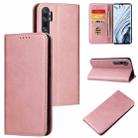 For Xiaomi Mi Note 10 Pro Calf Texture Magnetic Horizontal Flip Leather Case with Holder & Card Slots & Wallet(Rose Gold) - 1
