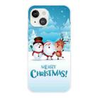 For iPhone 13 mini Christmas Series Transparent TPU Protective Case (Singing Snowman Deer) - 1