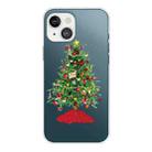 For iPhone 13 mini Christmas Series Transparent TPU Protective Case (Retro Christmas Tree) - 1