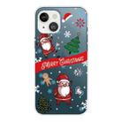 For iPhone 13 mini Christmas Series Transparent TPU Protective Case (Question Mark Old Man) - 1