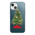 For iPhone 13 Christmas Series Transparent TPU Protective Case(Retro Christmas Tree) - 1