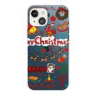 For iPhone 13 Christmas Series Transparent TPU Protective Case(Christmas Stamp) - 1