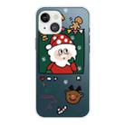 For iPhone 13 Christmas Series Transparent TPU Protective Case(Page Old Man) - 1