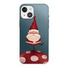For iPhone 13 Christmas Series Transparent TPU Protective Case(Acrobatic Snowman) - 1