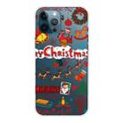 For iPhone 13 Pro Christmas Series Transparent TPU Protective Case (Christmas Stamp) - 1