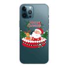 For iPhone 13 Pro Christmas Series Transparent TPU Protective Case (Gift Box Old Man) - 1