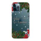 For iPhone 13 Pro Christmas Series Transparent TPU Protective Case (Safflower Leaves) - 1
