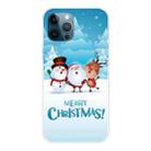 For iPhone 13 Pro Max Christmas Series Transparent TPU Protective Case (Singing Snowman Deer) - 1