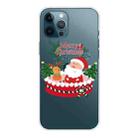 For iPhone 13 Pro Max Christmas Series Transparent TPU Protective Case (Gift Box Old Man) - 1